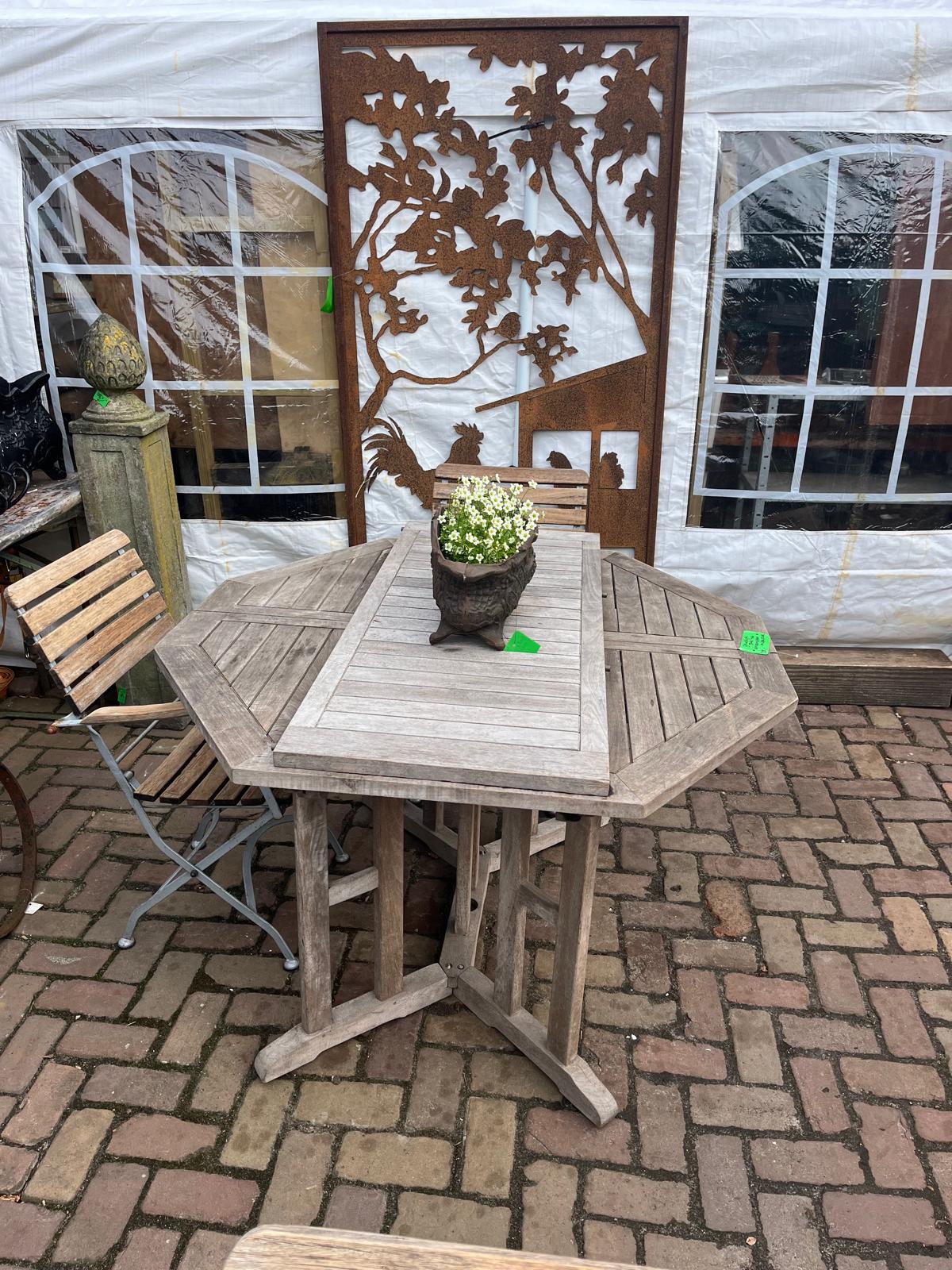 tuintafel teakhout 8 kantig verstelbaar v 1.20 tot 1.70 lang (kopie)