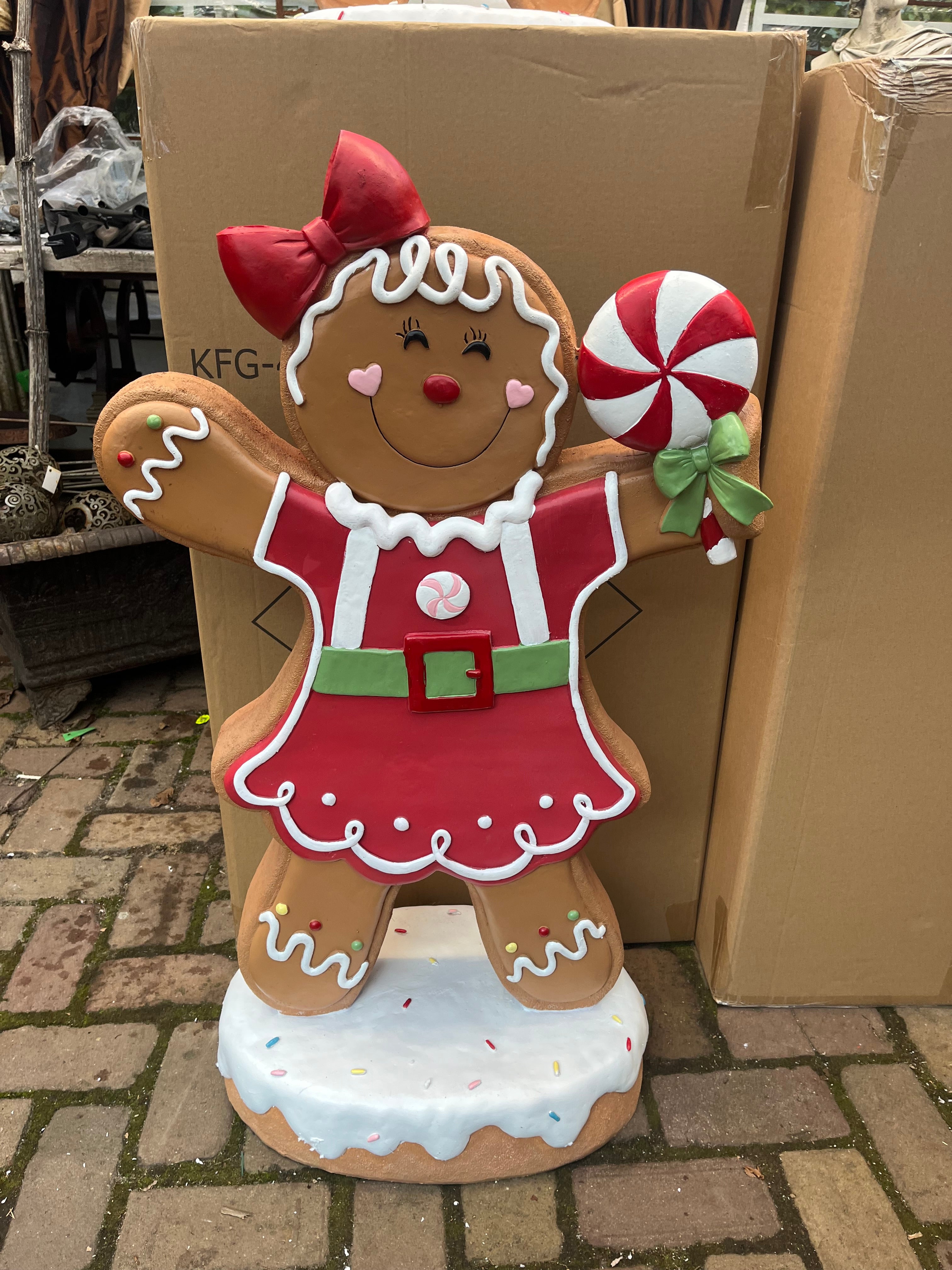 Kerst ginger bread peperkoek vrouw