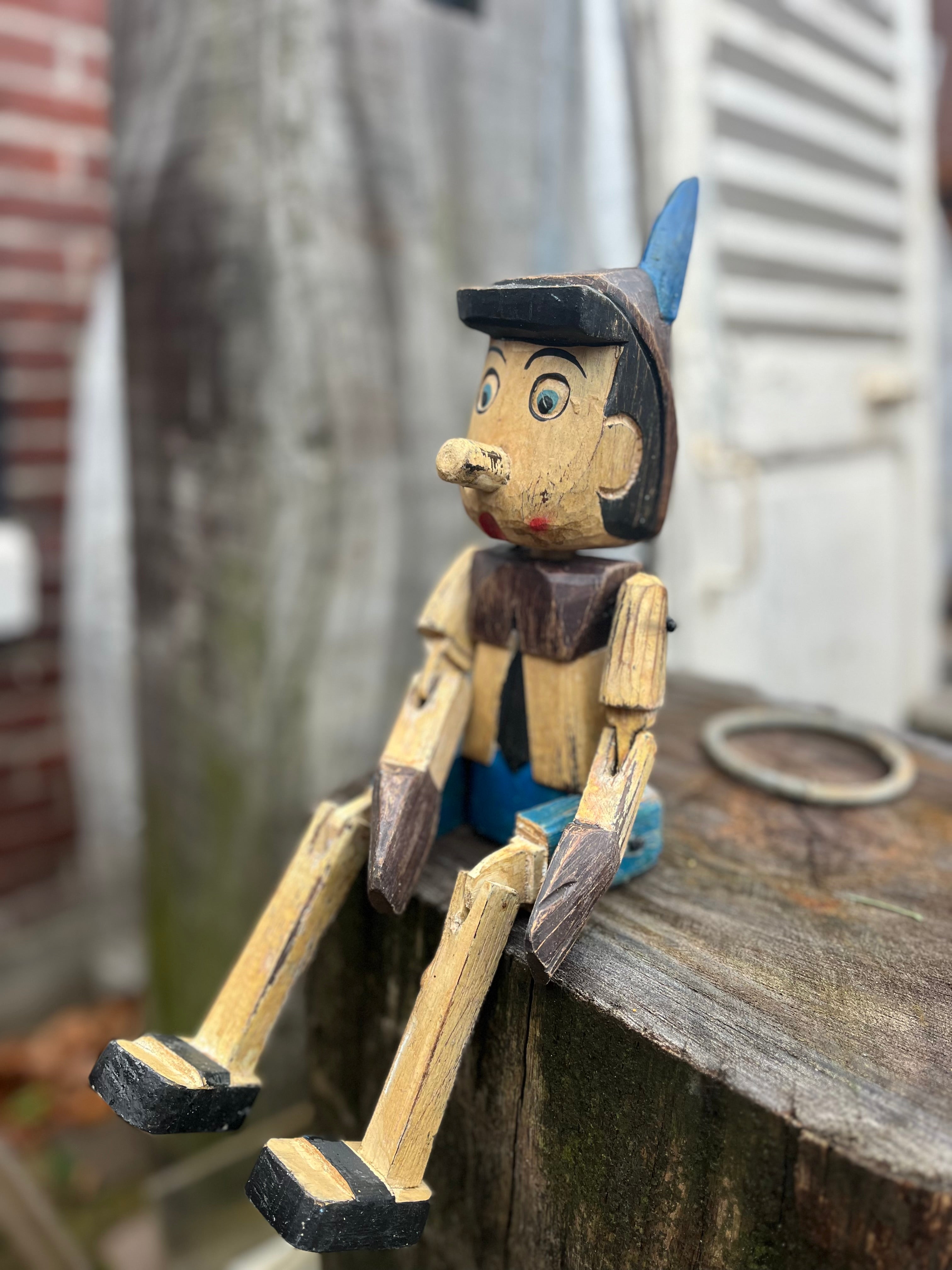 handgeschilderde houten Pinocchio klein